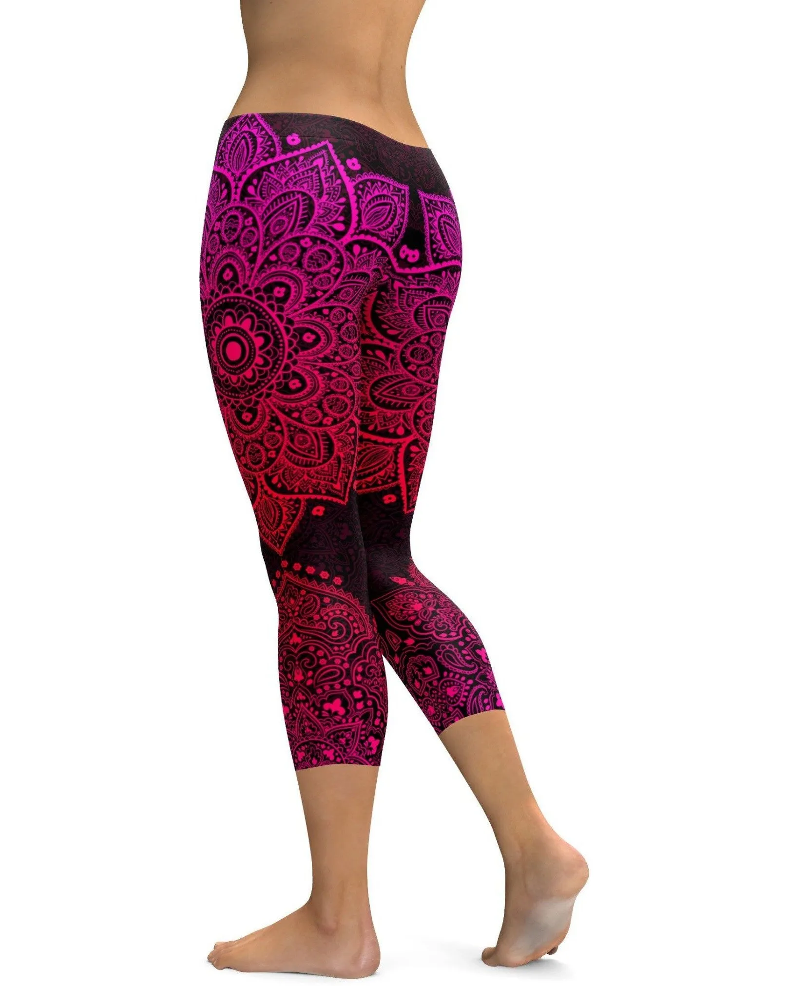 Pink Mandala Capris