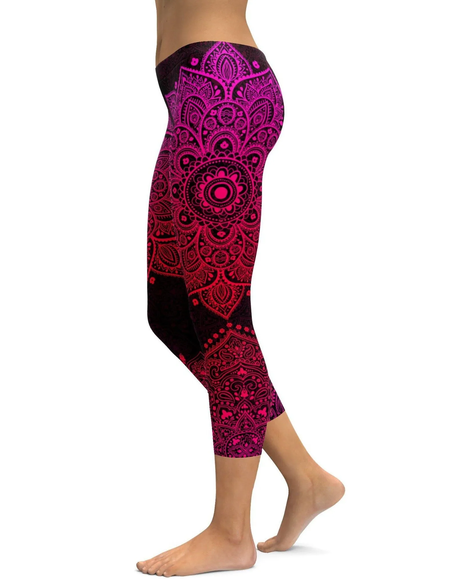 Pink Mandala Capris