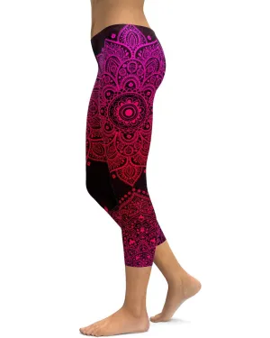 Pink Mandala Capris