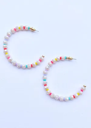 Playa Hoops- Pearl White