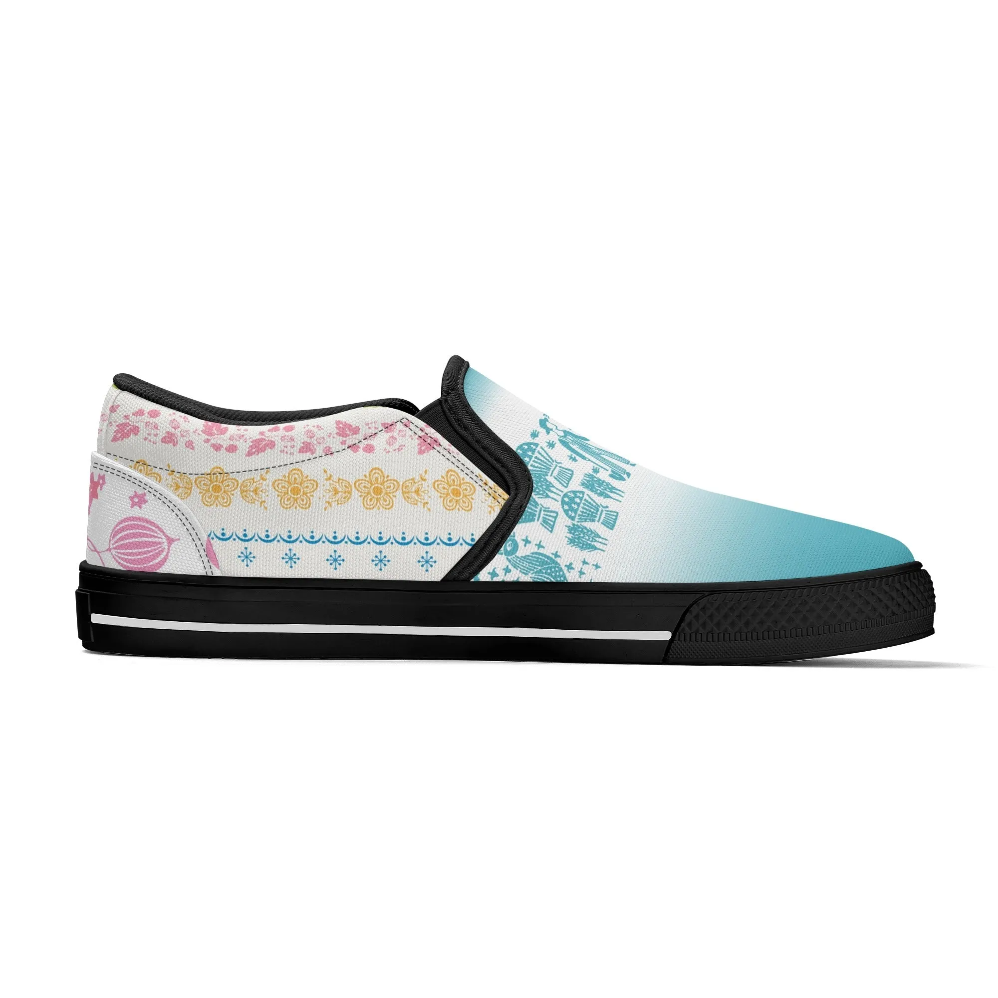 Pyrex Lover Retro Groovy Mod Canvas Loafer Shoes With Kitschy Fun Pyrex Patterns