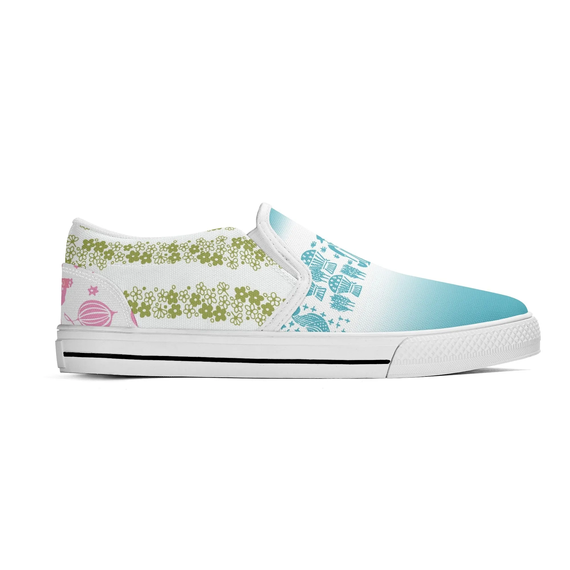Pyrex Lover Retro Groovy Mod Canvas Loafer Shoes With Kitschy Fun Pyrex Patterns