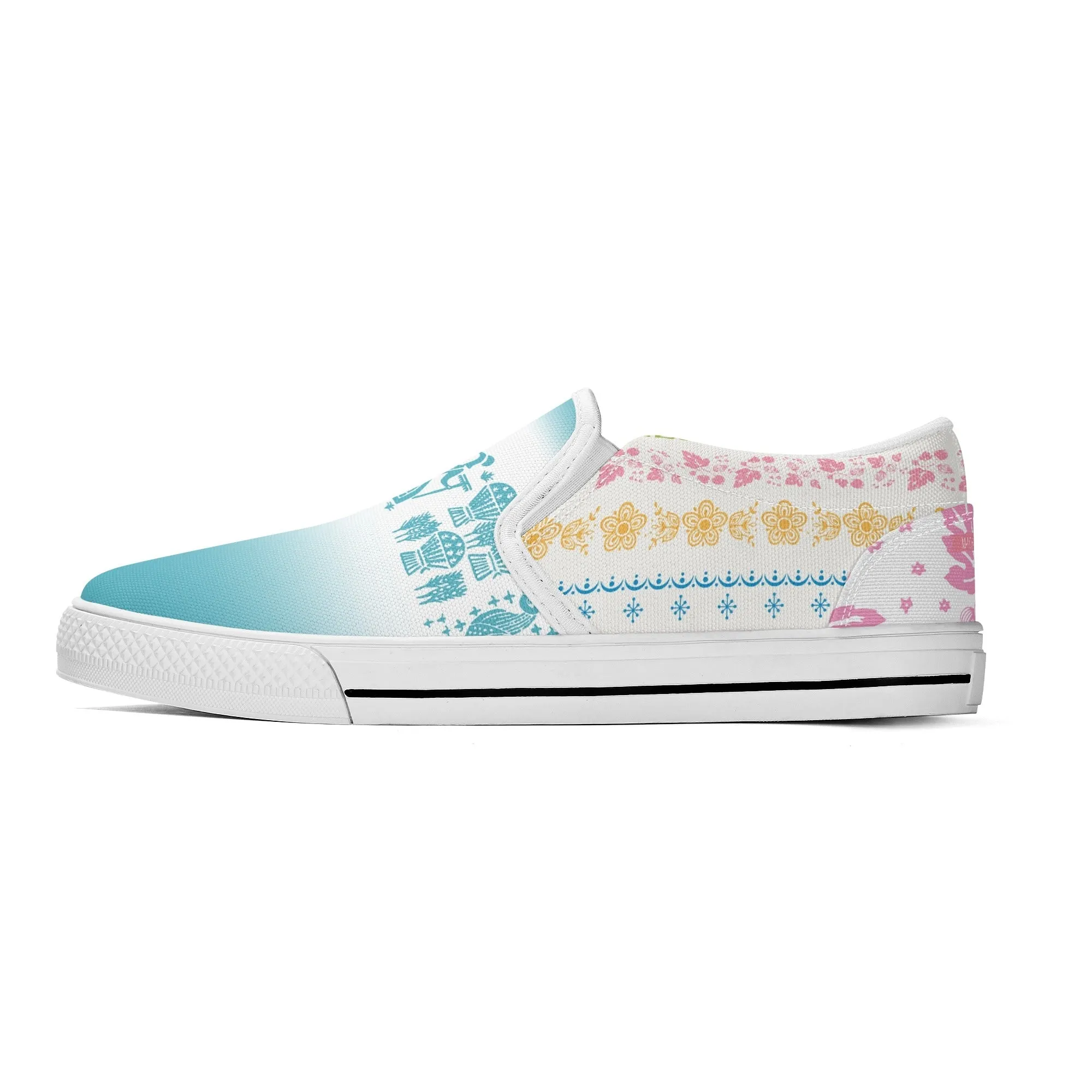 Pyrex Lover Retro Groovy Mod Canvas Loafer Shoes With Kitschy Fun Pyrex Patterns