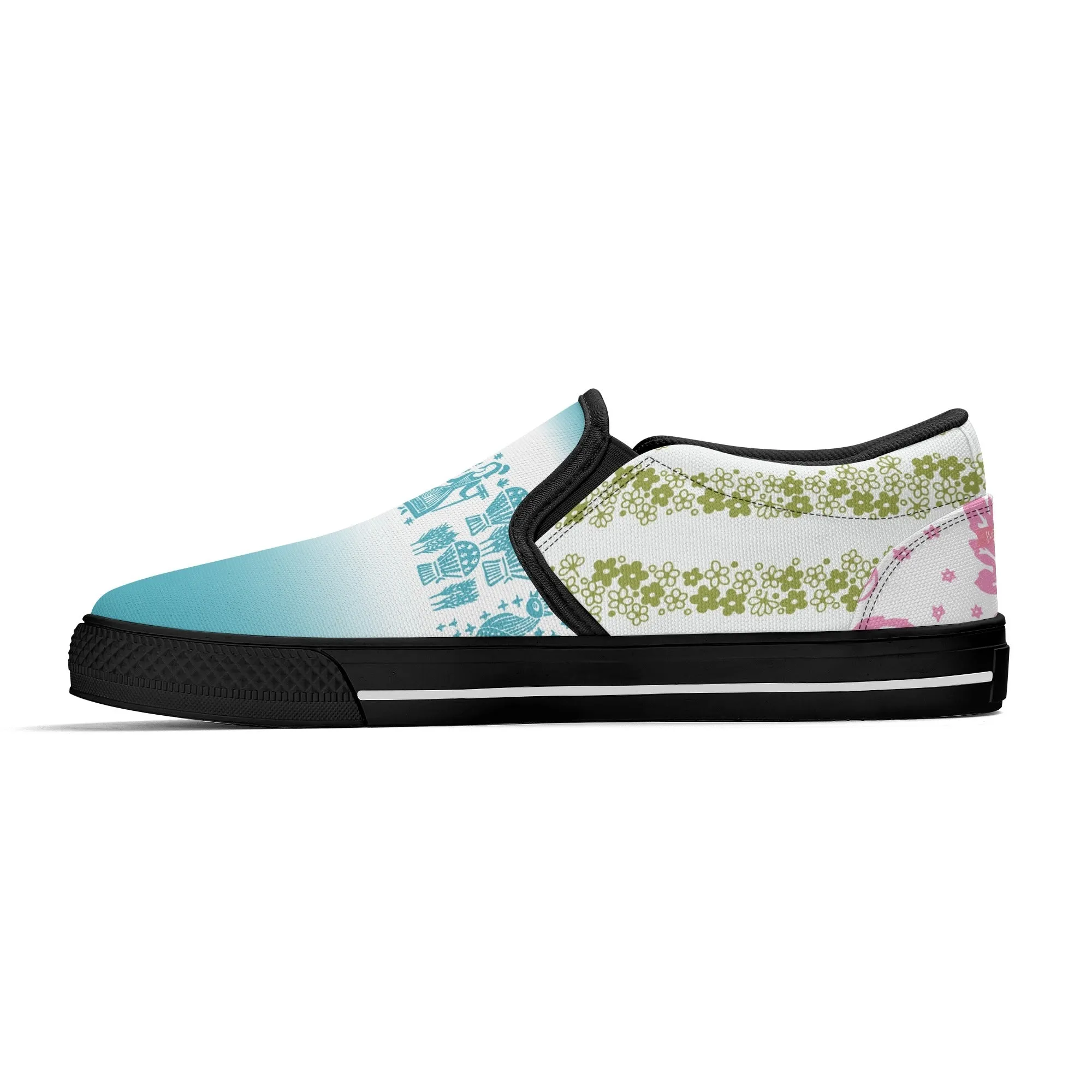 Pyrex Lover Retro Groovy Mod Canvas Loafer Shoes With Kitschy Fun Pyrex Patterns
