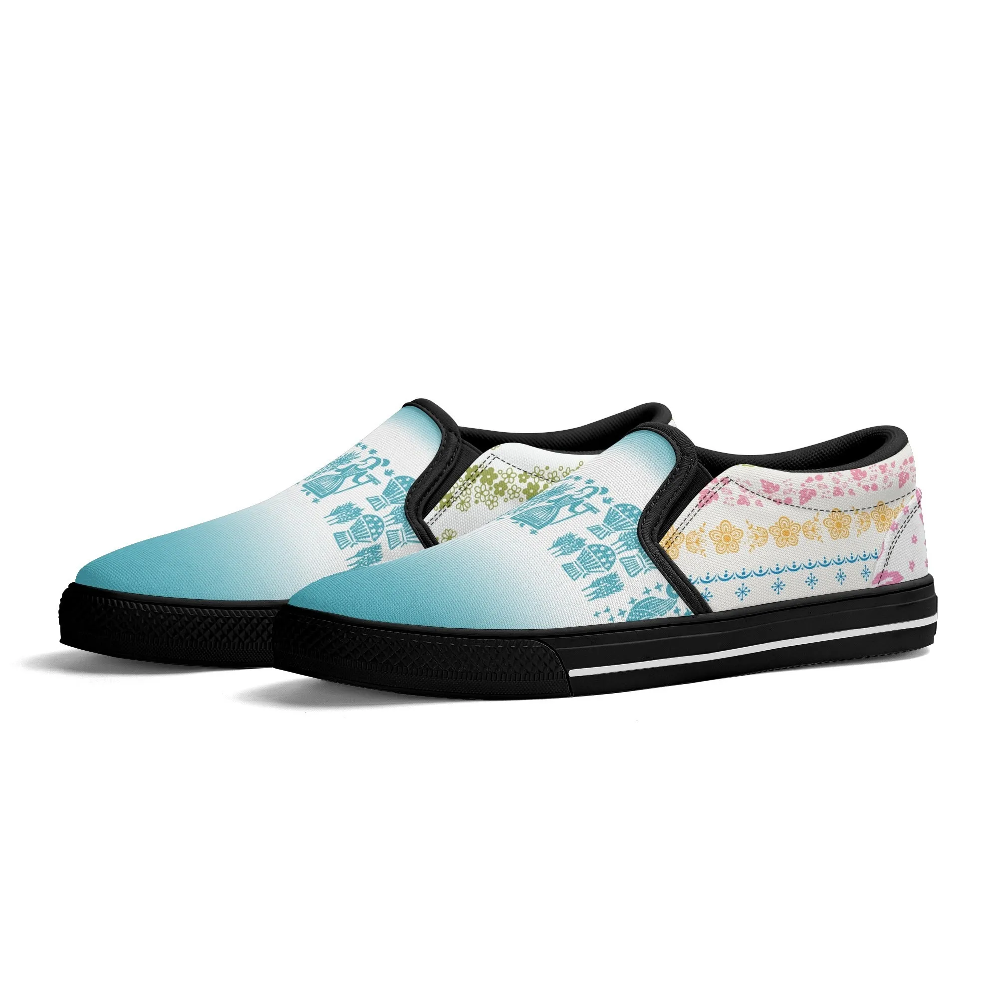 Pyrex Lover Retro Groovy Mod Canvas Loafer Shoes With Kitschy Fun Pyrex Patterns