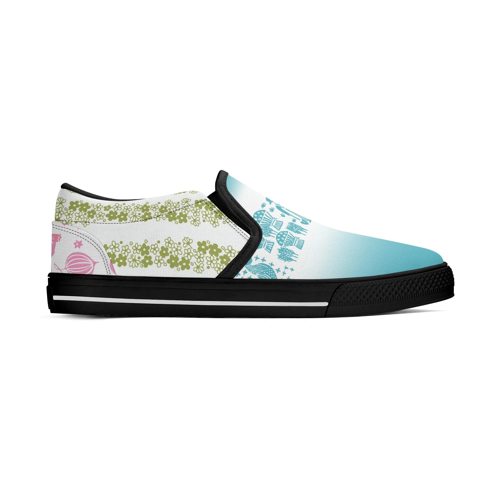Pyrex Lover Retro Groovy Mod Canvas Loafer Shoes With Kitschy Fun Pyrex Patterns