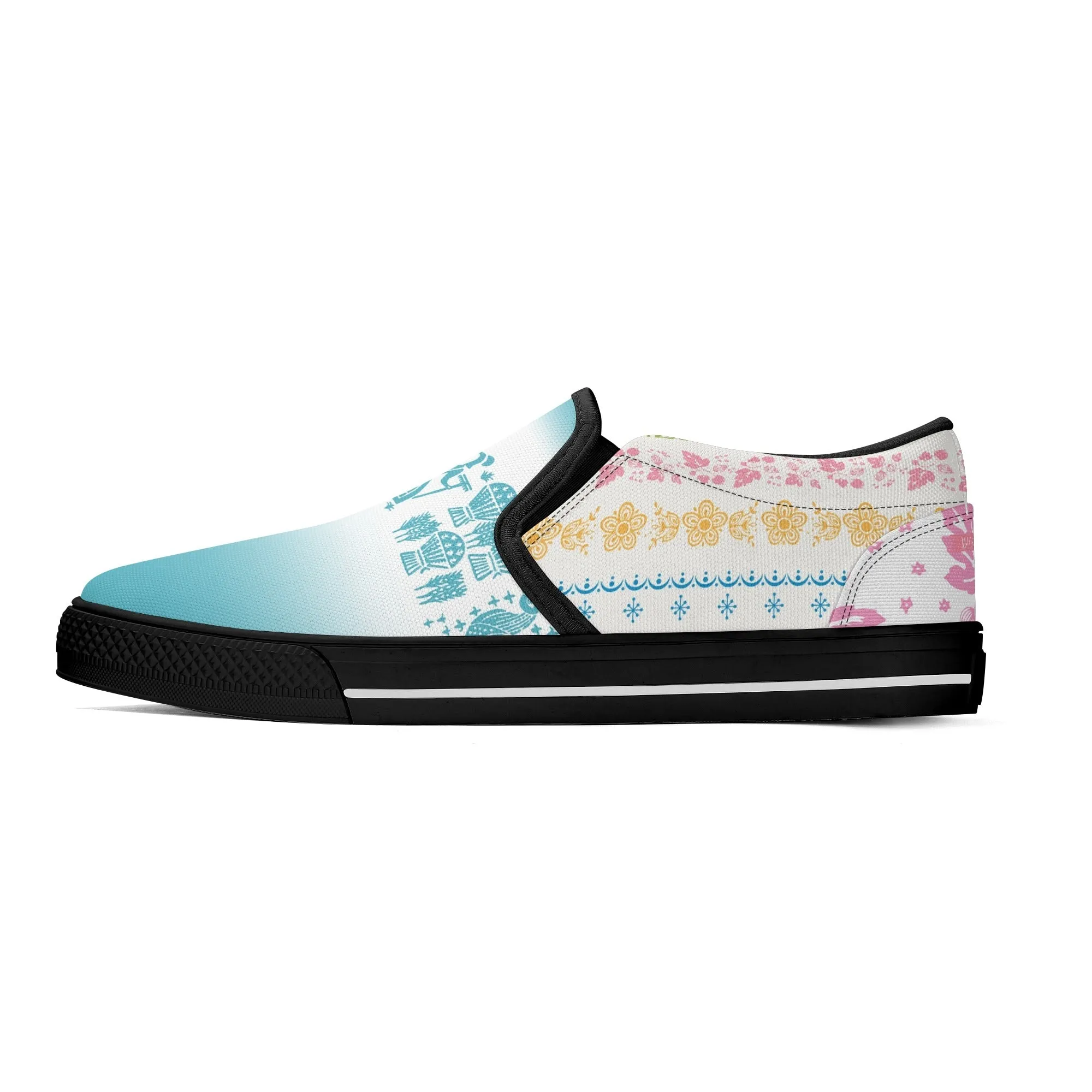 Pyrex Lover Retro Groovy Mod Canvas Loafer Shoes With Kitschy Fun Pyrex Patterns