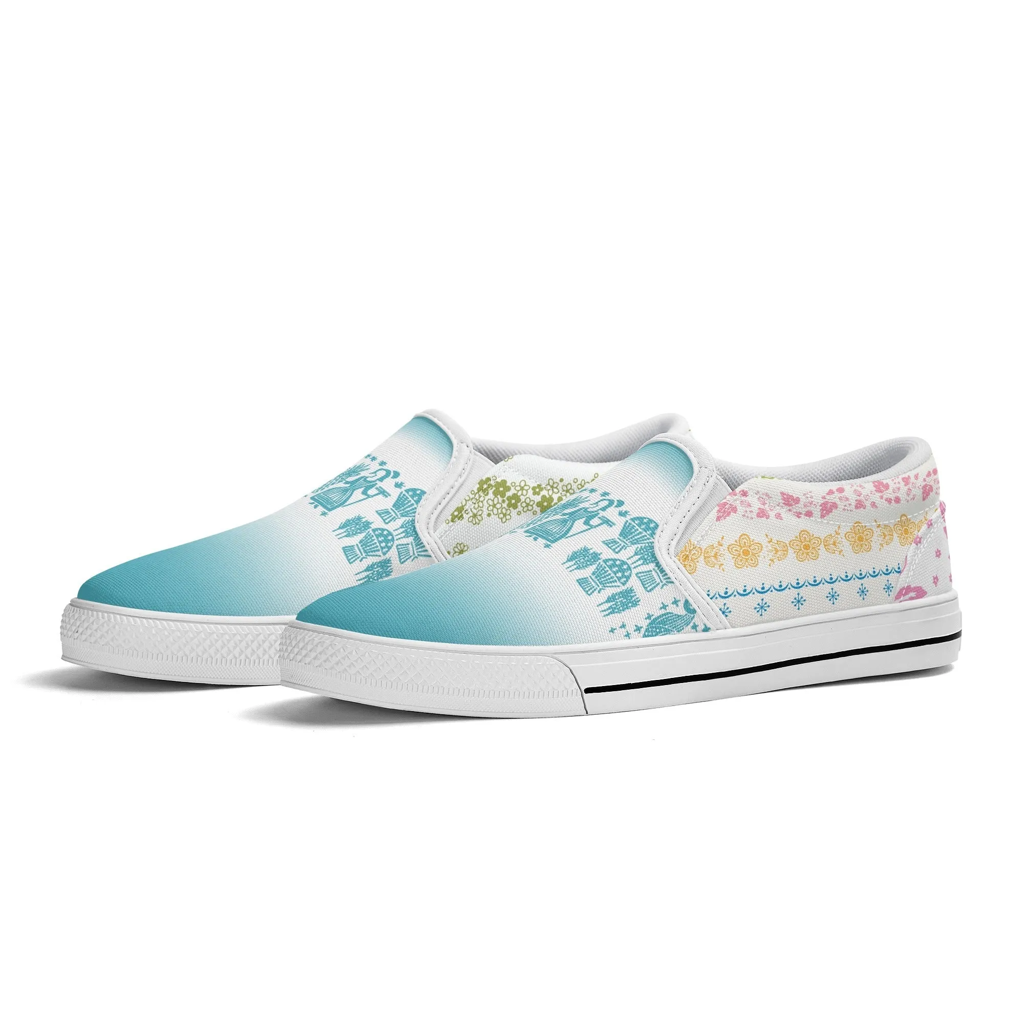 Pyrex Lover Retro Groovy Mod Canvas Loafer Shoes With Kitschy Fun Pyrex Patterns