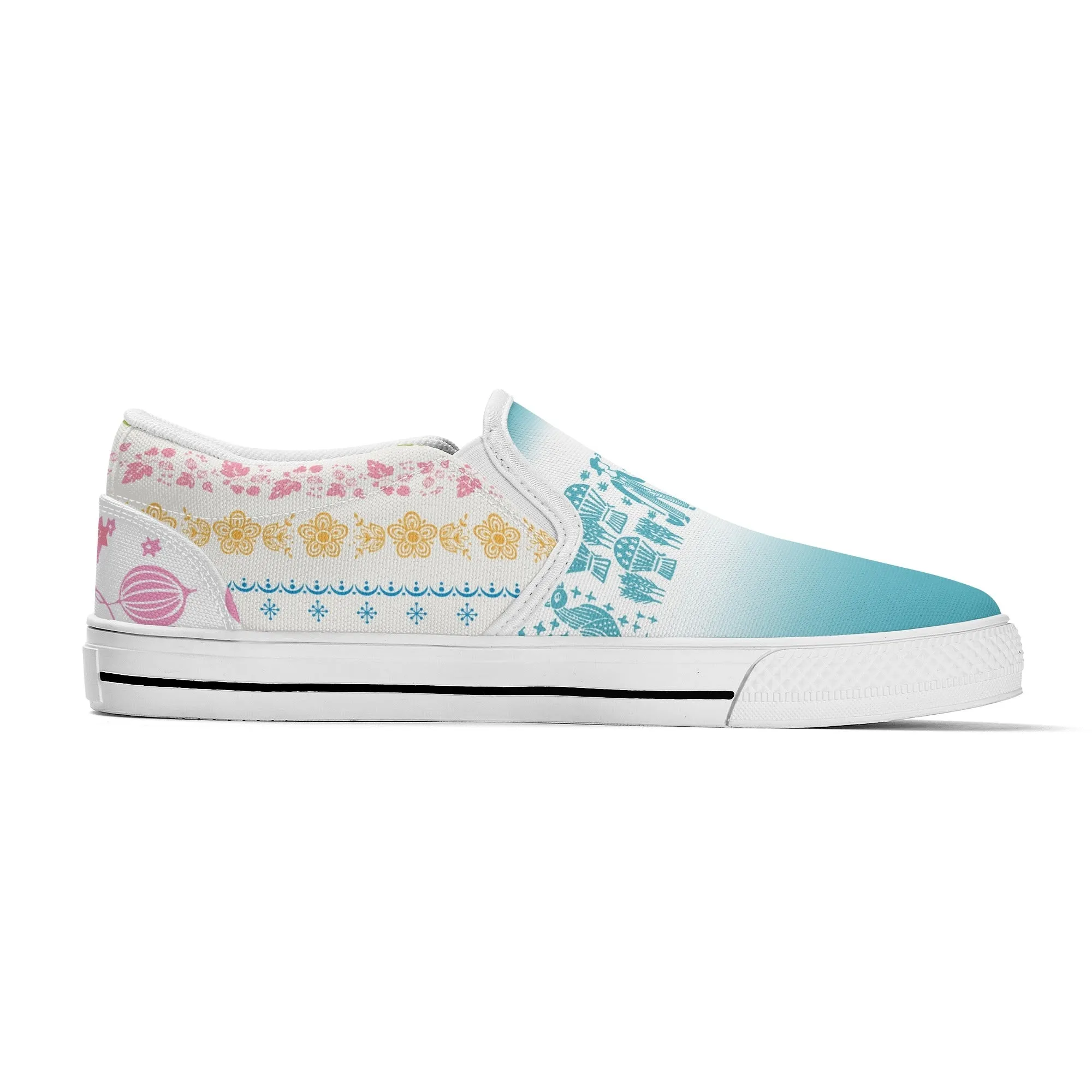 Pyrex Lover Retro Groovy Mod Canvas Loafer Shoes With Kitschy Fun Pyrex Patterns