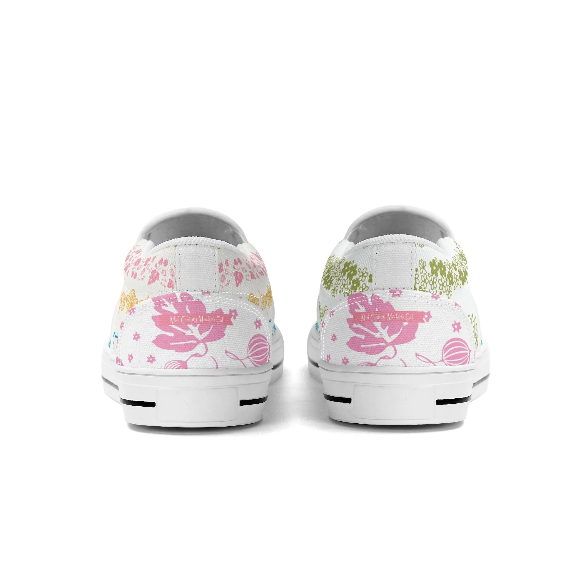 Pyrex Lover Retro Groovy Mod Canvas Loafer Shoes With Kitschy Fun Pyrex Patterns