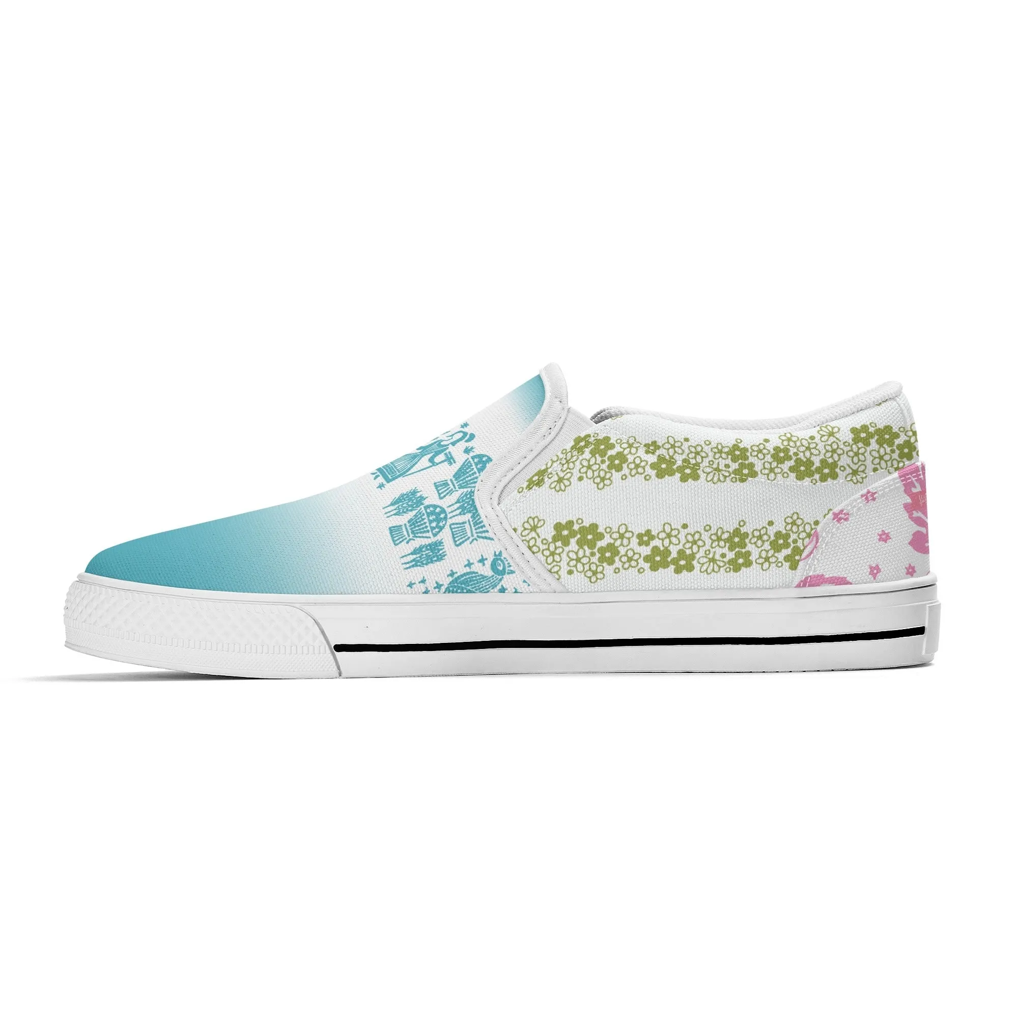 Pyrex Lover Retro Groovy Mod Canvas Loafer Shoes With Kitschy Fun Pyrex Patterns