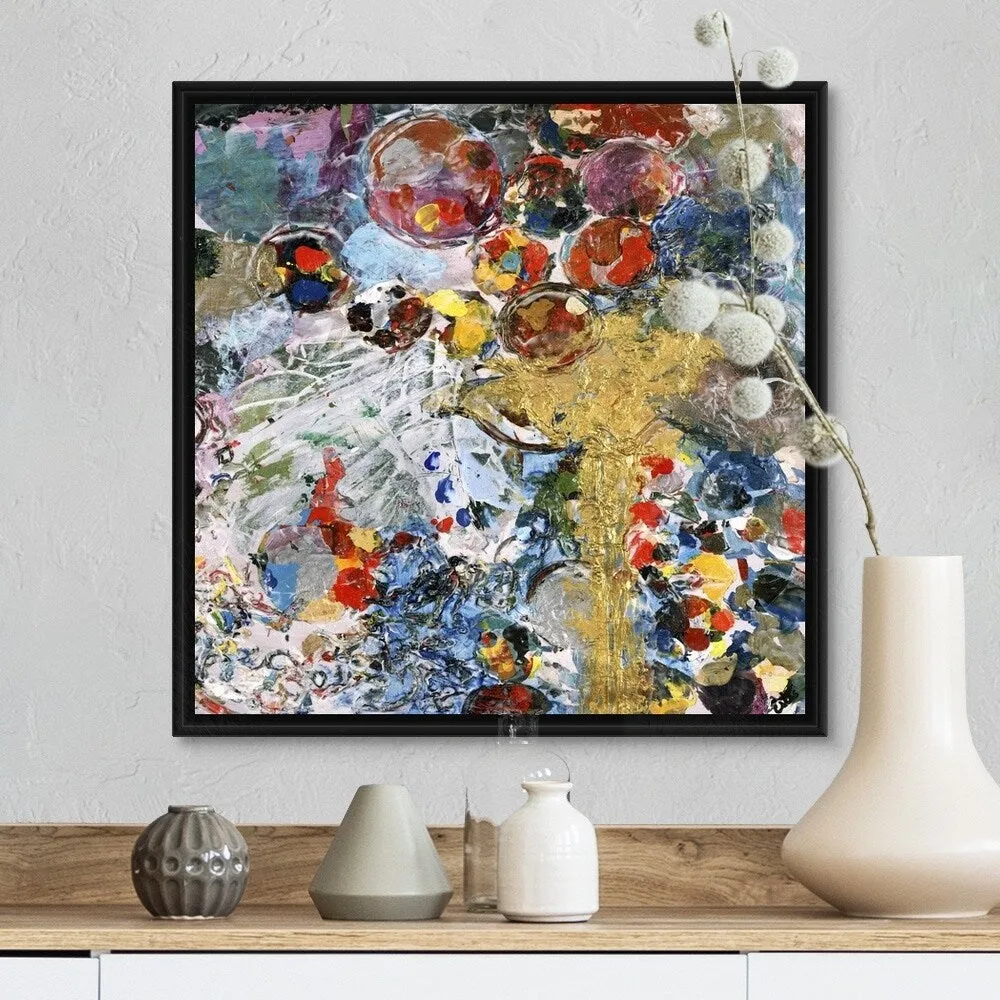 "Calamity Jam" Black Float Frame Canvas Art