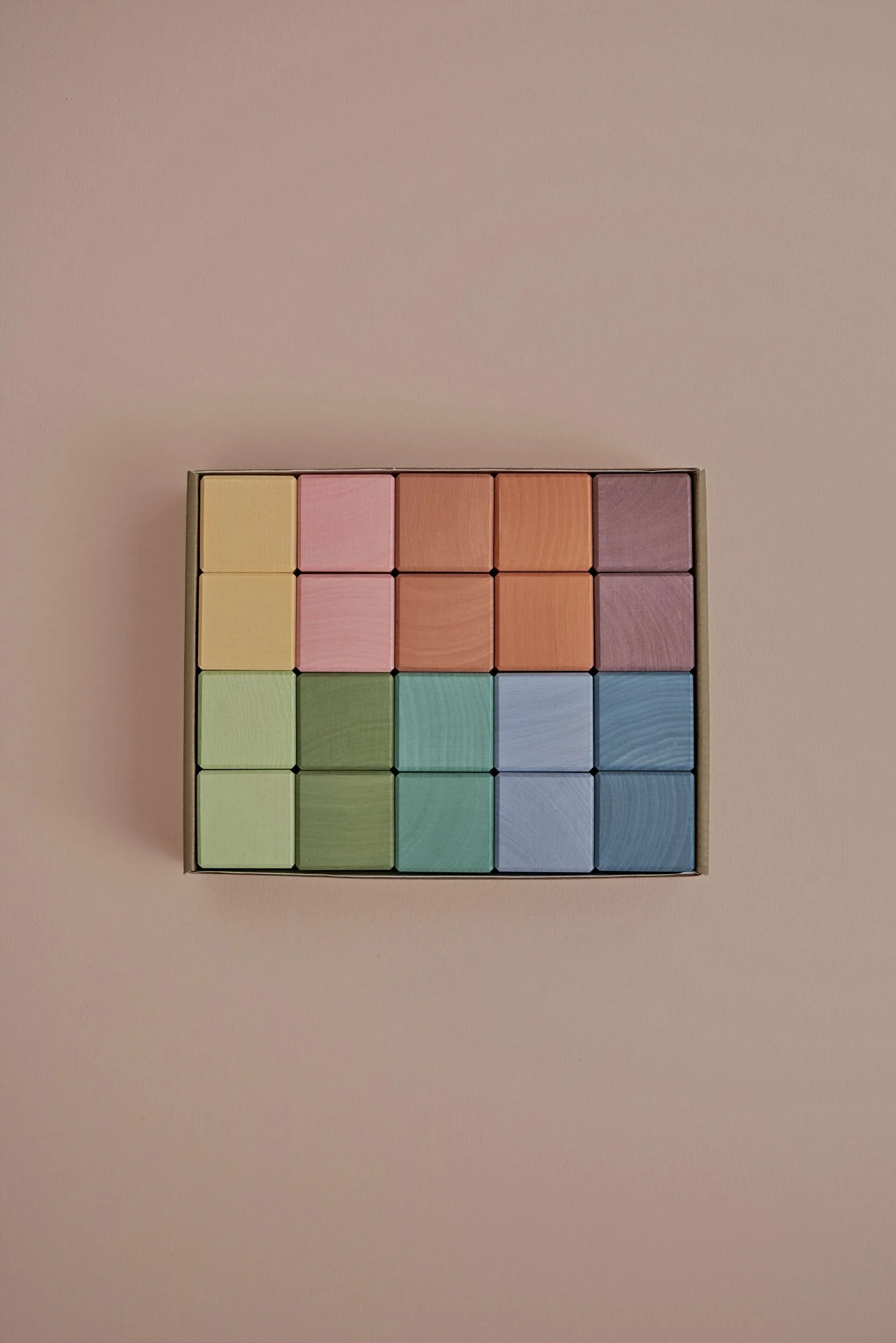 Raduga Grez Wooden Earth Cubes Block Set, Pastel