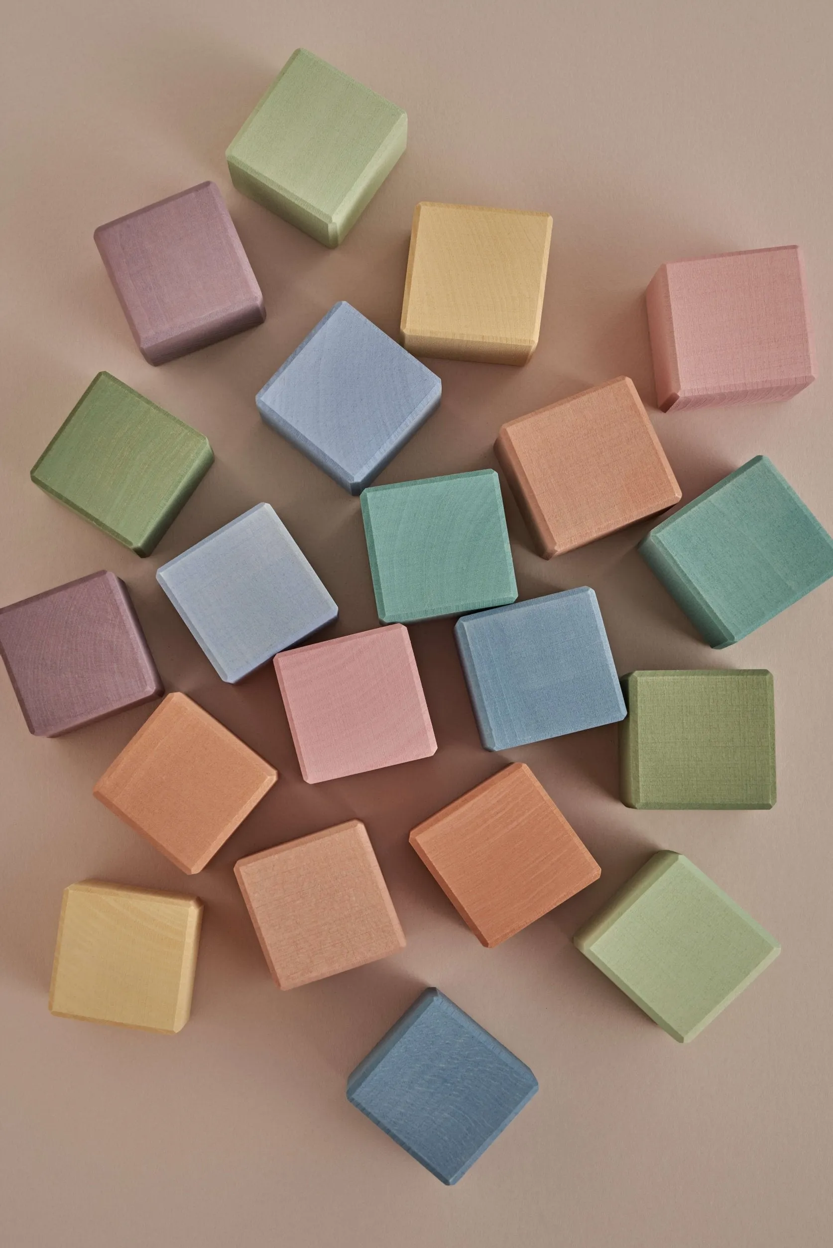 Raduga Grez Wooden Earth Cubes Block Set, Pastel