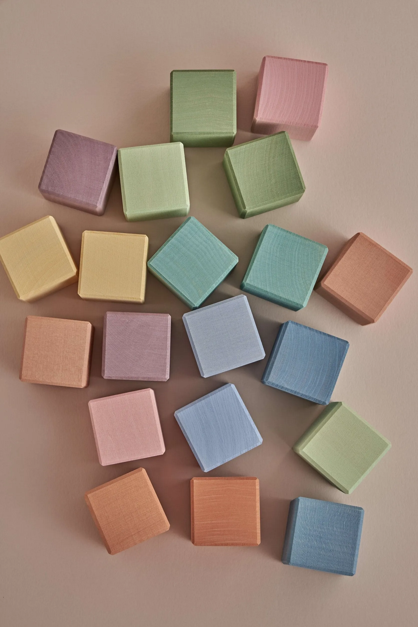 Raduga Grez Wooden Earth Cubes Block Set, Pastel