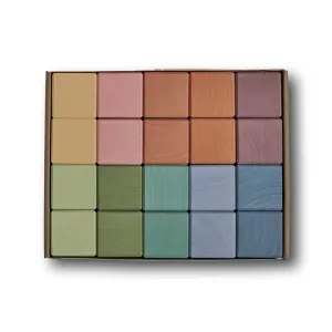 Raduga Grez Wooden Earth Cubes Block Set, Pastel