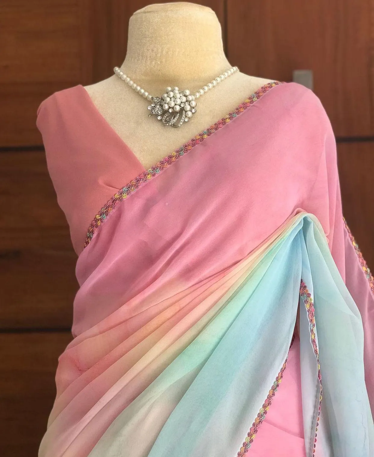 Rainbow Coloured Saree