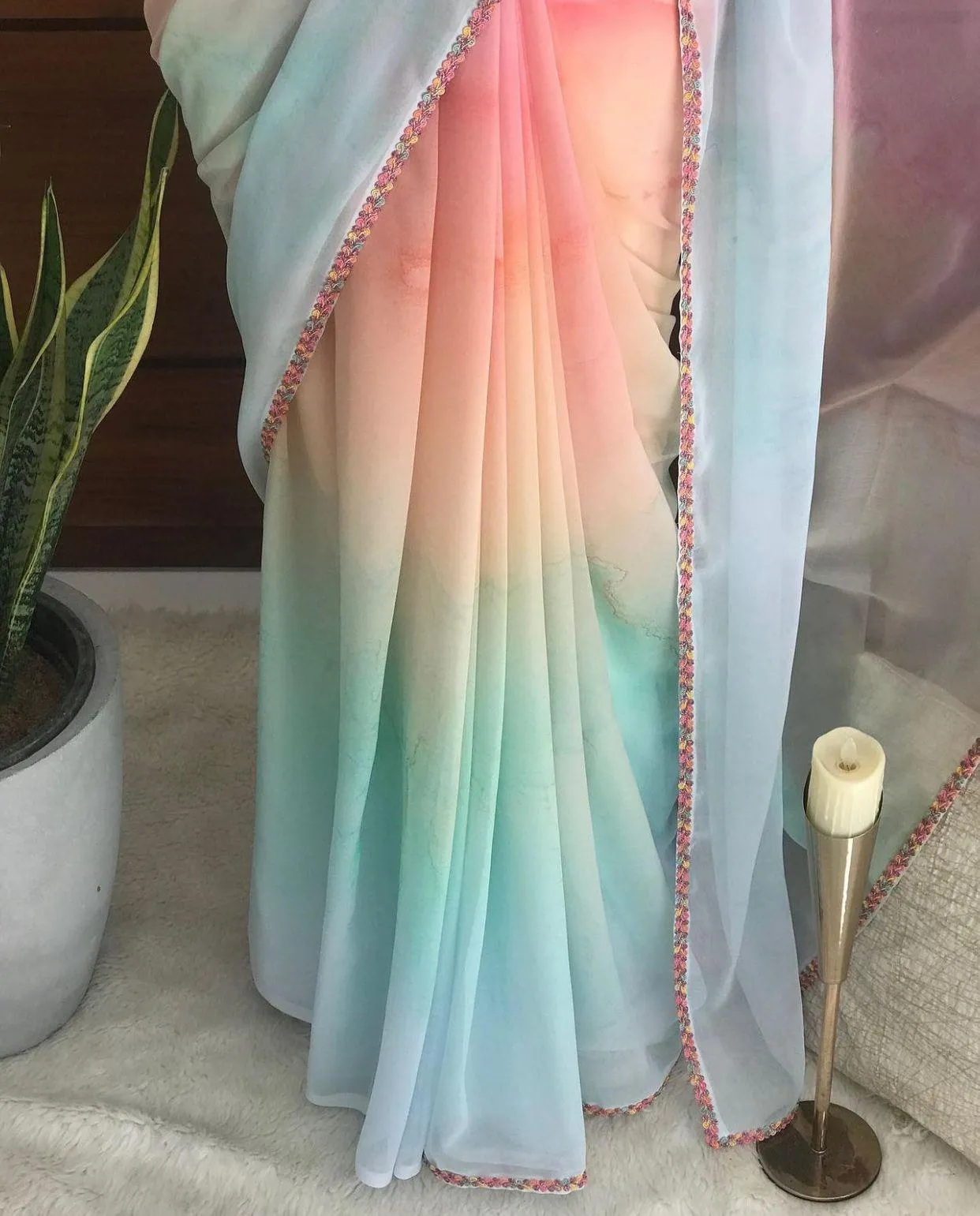 Rainbow Coloured Saree