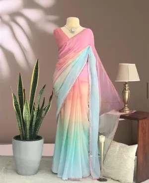 Rainbow Coloured Saree