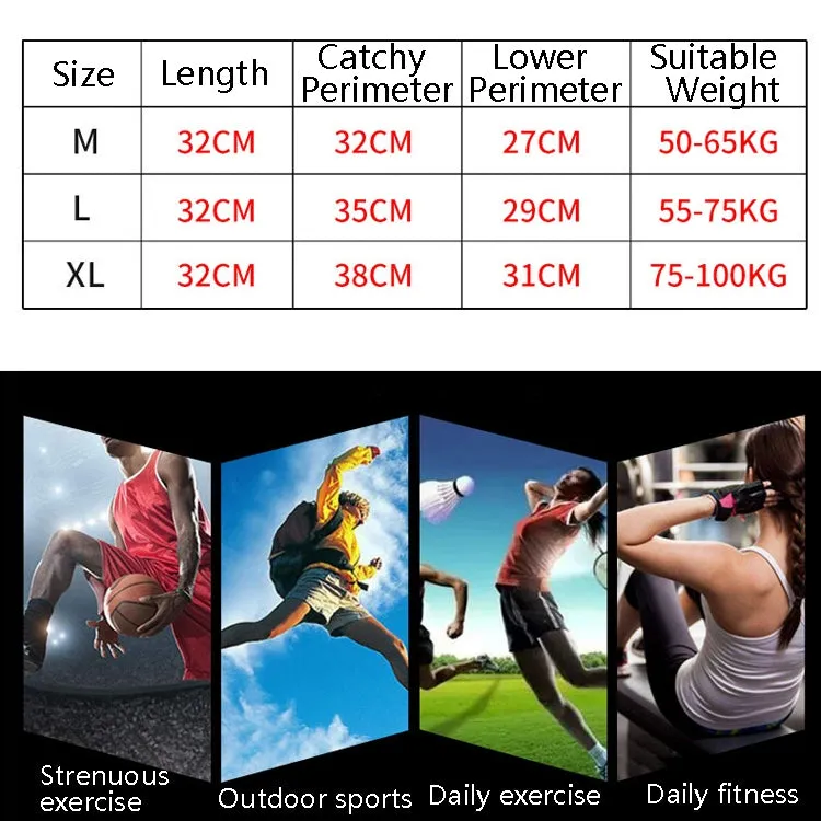 Sports Knee Pads Anti-Collision Support Compression Keep Warm Leg Sleeve Knitting Basketball Running Cycling Protective Gear, Size: M(Black Red)
