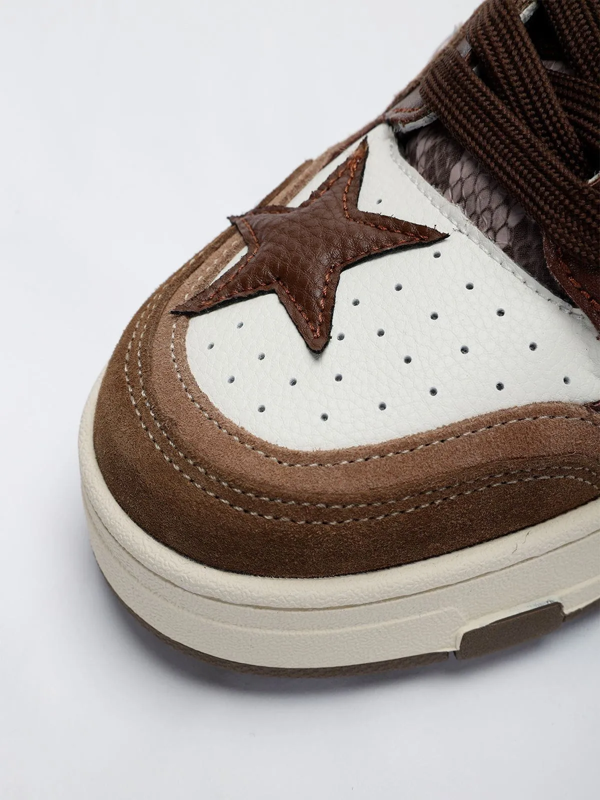 StarryClimb Vintage Star Patchwork Skate Shoes