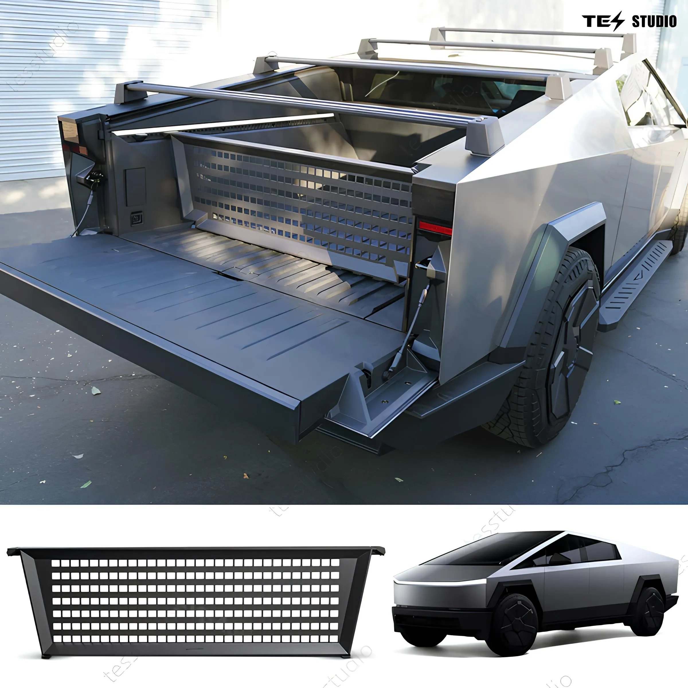 Tesla Cybertruck Vault Cargo Divider Rear Trunk Bed Divider Tesstudio®