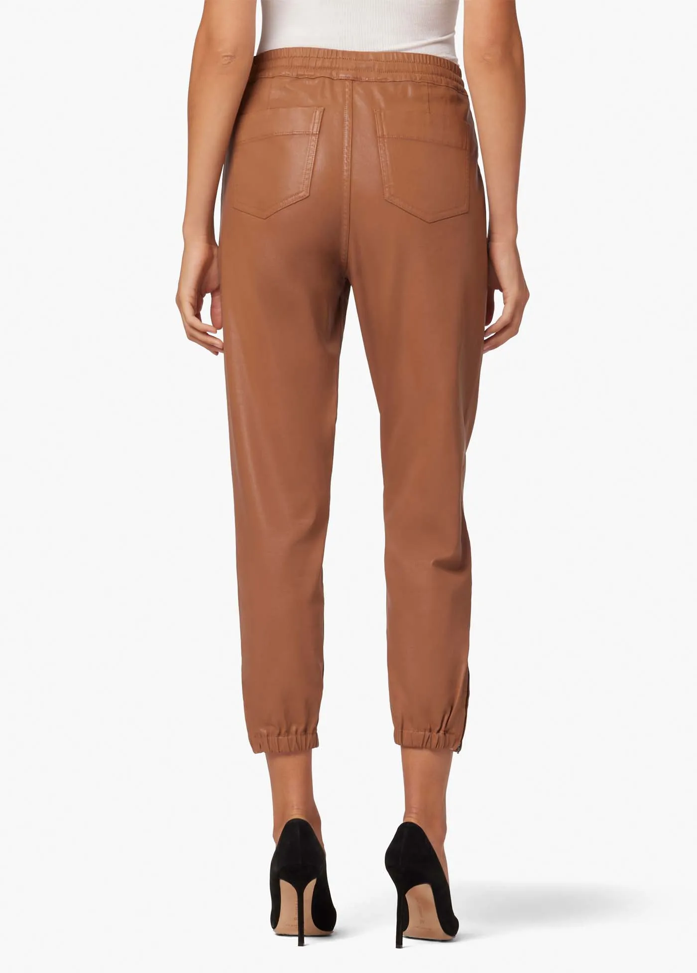 The Sienna Coated Jogger - Maple