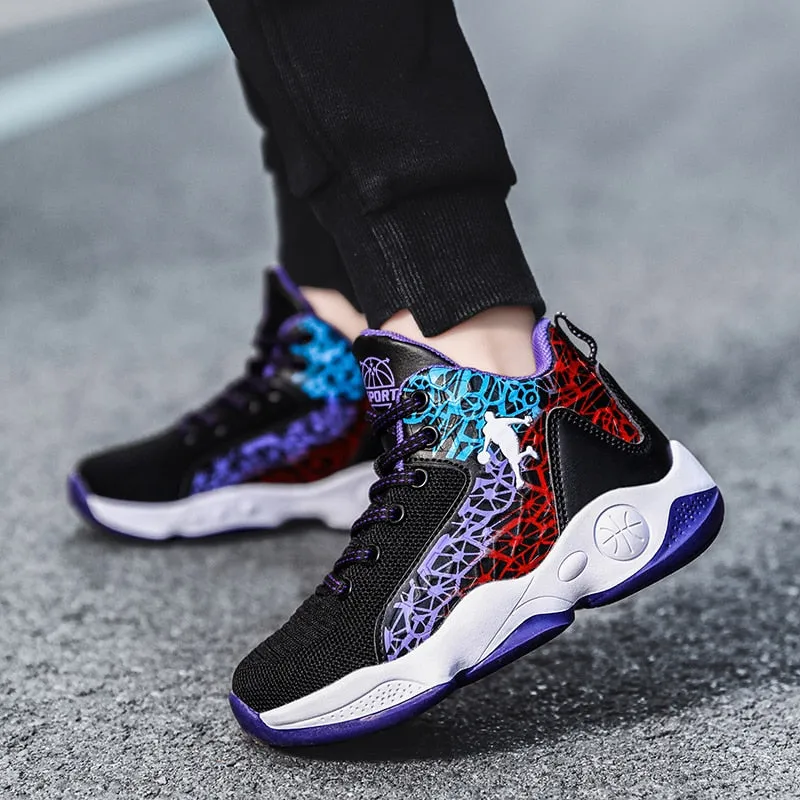Thick Sole Soft Boys Basketball Shoes Non-slip