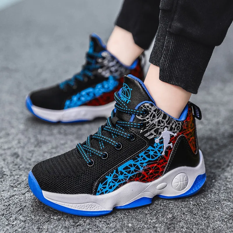 Thick Sole Soft Boys Basketball Shoes Non-slip