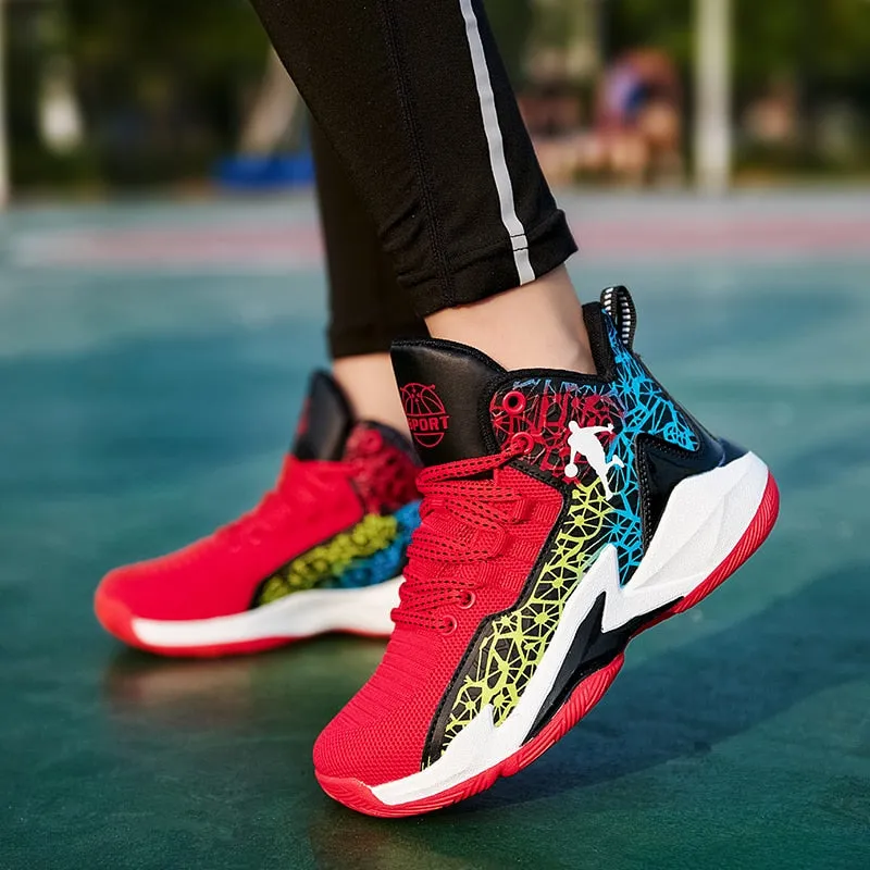Thick Sole Soft Boys Basketball Shoes Non-slip