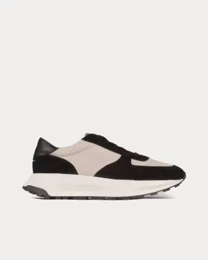 Trinity Luxe Suede Black / White Low Top Sneakers