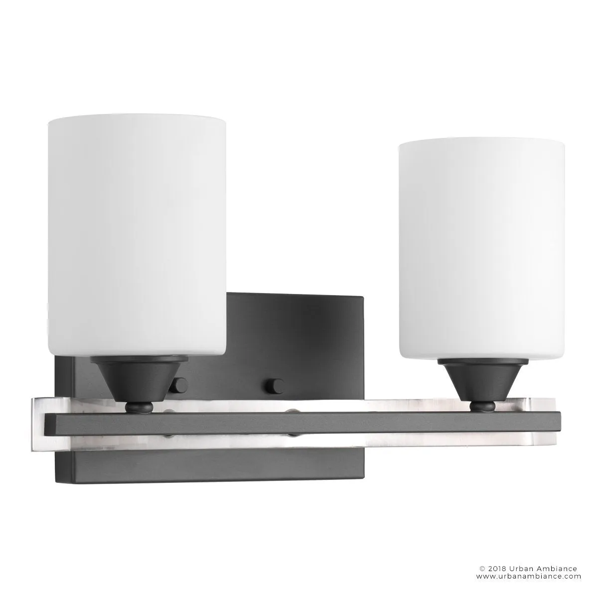 UHP2230  Mid-Century Modern Modern Bathroom Vanity Light, 7.875"H x 14.25"W, Charcoal Finish, Tampa Collection