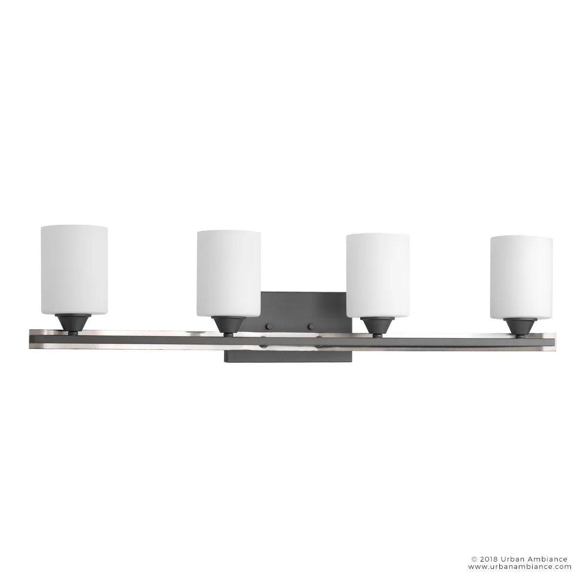 UHP2232  Mid-Century Modern Modern Bathroom Vanity Light, 7.875"H x 33"W, Charcoal Finish, Tampa Collection