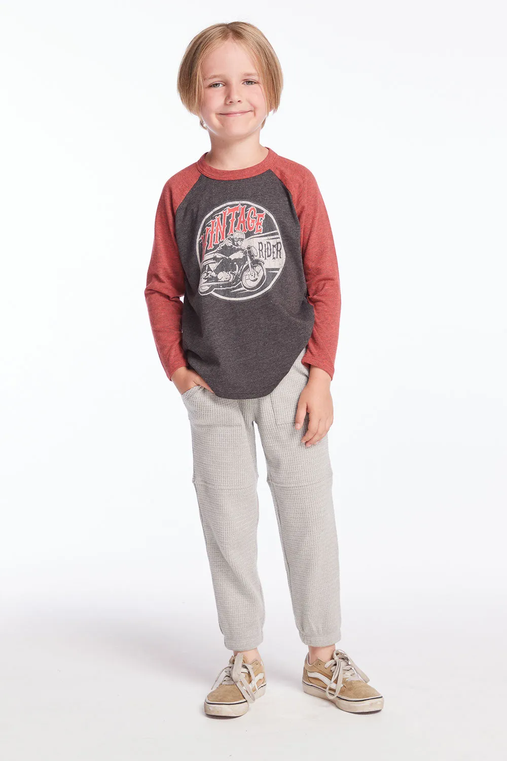 Vintage Rider Boys Baseball Tee