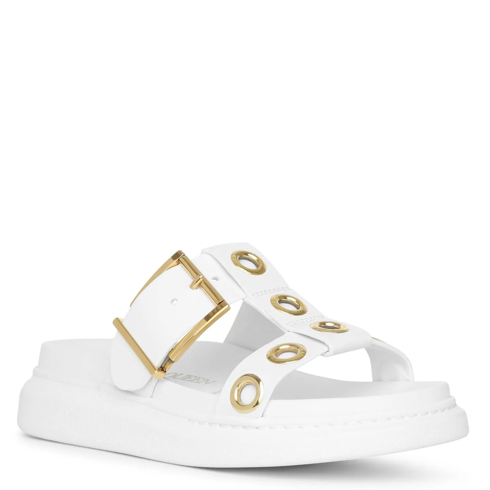 White hybrid slide sandal