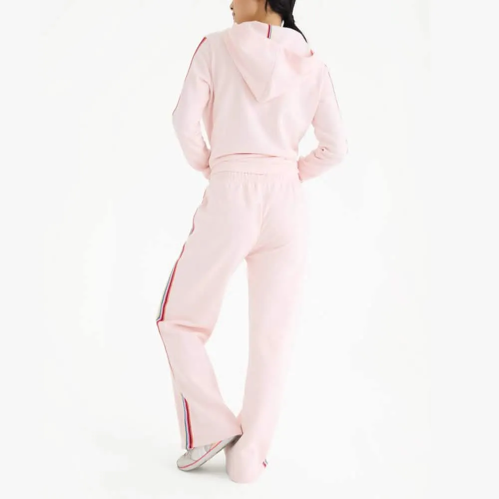 women's crystal pink cotton magnetic track pant